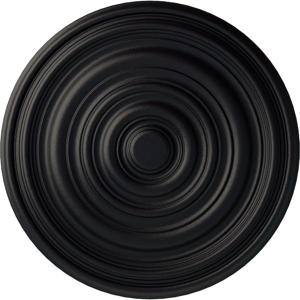 Ekena Millwork Carton Ceiling Medallion (For Canopies up to 2 5/8"), Hand-Painted Steel Gray, 12 5/8"OD x 1"P CM13CASGS - main